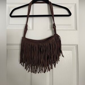 Collectible Hard Rock Brown Suede Fringe Bag